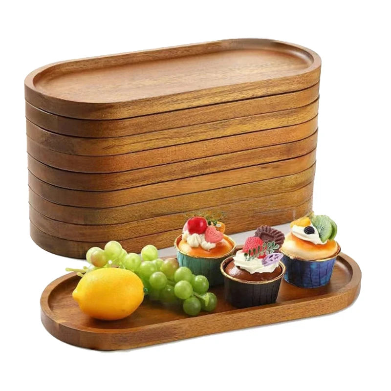 Rustic Charm Wooden Snack Tray