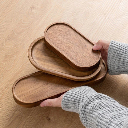 Rustic Charm Wooden Snack Tray