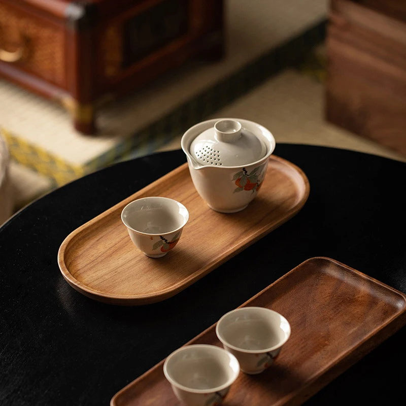 Rustic Charm Wooden Snack Tray